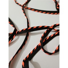 Altay Aksesuar Siyah Neon Turuncu Kenar Biye Şerit ( 1 cm )