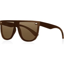 UV400 Göz Koruyucu Trend Unisex Güneş Gözlüğü Kahve Model 1020