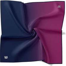 Lêvi D'or Mor Geçişli Twill İpek Eşarp