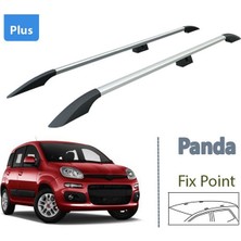 Fiat Panda 319 Üst Tavan Çıtası Aluminyum Tavan Çıtası Taşıyıcı Bar Paw Plus 2013- Sonrasi Gri