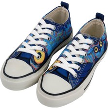 Kadın Vegan Lacivert Sneakers - Feathers Of The Owl Tasarım