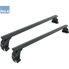 Renault Clio 2012-2019 Oluksuz Üst Tavan Portbagaj Taşıyıcı Ara Atkısı Toros Serisi Pro 4 Siyah