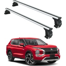 auto paw Mitsubishi Outlander 2022-2025 Oluksuz Üst Tavan Portbagaj Taşıyıcı Ara Atkısı Toros Serisi Pro 4 Gri