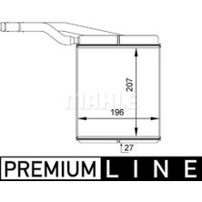 Kalorifer Radyatörü Brazing Focus-Tourneo Connect 1.6 16V-1.8 16V-1.8 Tdı 2195X187X40