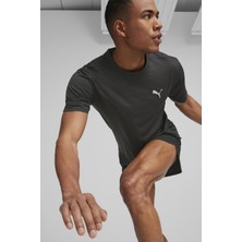 Puma RUN FAVORITE HEATHER TEE Siyah Erkek Kısa Kol T-Shirt