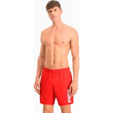 Puma SWIM MEN MID SHORTS Kırmızı Erkek Deniz Şortu