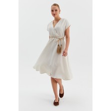 Belde Kemer Detaylı Nature Elbise