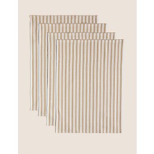 Marks & Spencer 4'lü Çizgili Antibakteriyel Kurulama Bezi