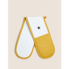 Marks & Spencer Saf Pamuklu Arı Desenli Fırın Eldiveni