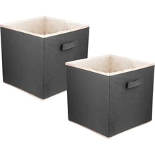 2'li Dolap Içi Düzenleyici , Çamaşır Oyuncak Saklama Kutusu Sepet Organizer 30X30X30