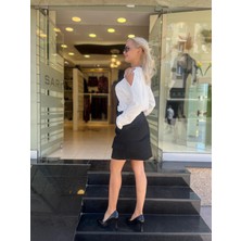 Süet Kumaş Mini Etek