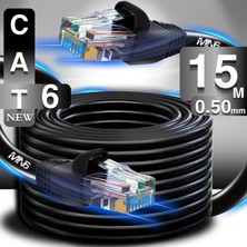 MN6 M106 15 Metre Internet Kablosu/0,50mm Utp CAT6 23AWG/ iki Kat Korumalı/iç ve Dış Mekan Uyumlu/ethernet kablosu 15 metre