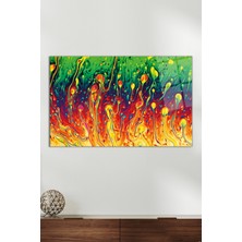 Renkli Soyut Görünüm Cam Tablo, Modern Ev ve Ofis Dekoru, Hediyelik Duvar Dekorasyonu, Kırılmaz Cam