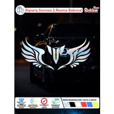 Vs Kanatlı Araç Sticker – Spor Tasarım Oto Etiketi (15X22 Cm)