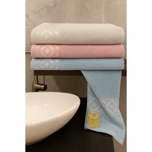 Göz Desen 3’lü Banyo Havlu Seti – 100X150 cm %100 Pamuk, Yumuşak Dokulu,desenli.