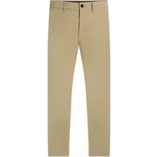 Erkek Denton Teknik Örgü Kumaş Chino Pantolon - Camel