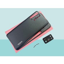 Tkgz - Oppo A55 Full Kasa Arka Kapak Batarya Kapağı - Siyah