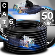 MN6 M106 50 Metre Internet Kablosu/0,50mm Utp CAT6 23AWG/ iki Kat Korumalı/iç ve Dış Mekan Uyumlu/ethernet kablosu 50 metre