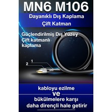 MN6 M106 60 Metre Internet Kablosu/0,50mm Utp CAT6 23AWG/ iki Kat Korumalı/iç ve Dış Mekan Uyumlu/ethernet kablosu 60 metre
