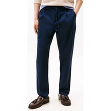 Erkek Tapered Fit Bilek Boy Teknik Kumaş Pantolon - Lacivert