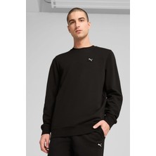 Erkek Bisiklet Yaka Sweatshirt - Siyah