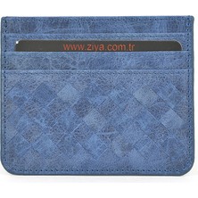 Ziya, Unisex Hakiki Deri Kartlık 1539852Z06 Kot Mavi