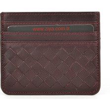 Ziya, Unisex Hakiki Deri Kartlık 1539852Z06 Bordo