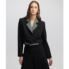 Kumaş Mix Crop Blazer  IW6250106014001