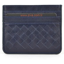 Ziya, Unisex Hakiki Deri Kartlık 1539852Z06 Lacivert