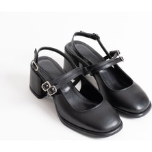 Faye Premium Siyah Kadın Topuklu Ayakkabı