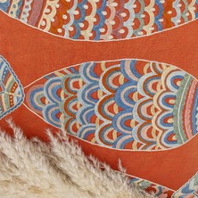 Sistan Balık Desenli Kırlent 50X50 cm