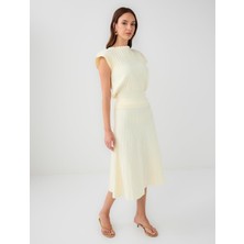 Jimmy Key Taş Normal Bel Düz Kesim Midi Triko Etek