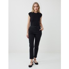 Jimmy Key Siyah Normal Bel Normal Paça Gabardin Pantolon