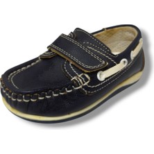 Hoppy Bebe 3073-20 Ön Dikiş Cırtlı Erkek Çocuk Ayakkabı Lacivert Beyaz 21-25