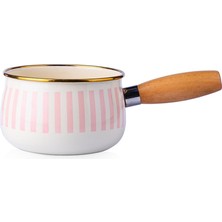 Le murano Blush Royale Emaye Ahşap Saplı Sütlük | Yumurtalık | Sosluk 1.3 Lt