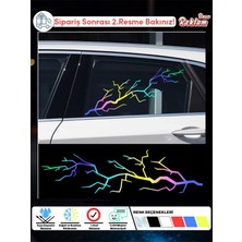 Kırık Efektli Araç Sticker – Çatlak Desenli Mizahi Tasarım (15X22 Cm)