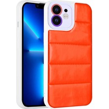 iPhone 11 Uyumlu Kamera Korumalı Airbagli Renkli Xemu Seksek Kapak-Turuncu