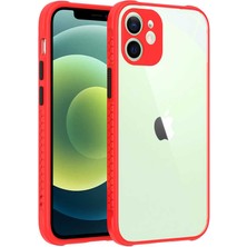 iPhone 12 Uyumlu ​​xemu Kaff Kapak-Kırmızı