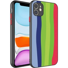 iPhone 11 Kılıf Kamera Korumalı Renkli Temperli Xemu X-Cam Kapak-No4