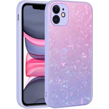 iPhone 11 Uyumlu Renk Geçişli Mermer Desenli Sert Silikon Xemu Granit Kapak-No3