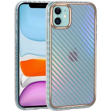 iPhone 11 Uyumlu Desenli Parlayan Transparan Xemu Avva Kapak-No8