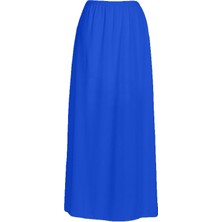 Saks Mavisi Tam Boy Etek Altı Uzun Astar