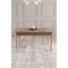Calvin Atlantik 80X132 Açılabilir Mdf Masa Yemek Odası Takımı, Mutfak Takımı 6 Adet Sandalye