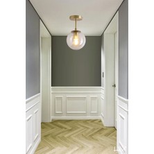 Moli Modern Tasarım Şeffaf Kapalı Camlı Tekli Avize