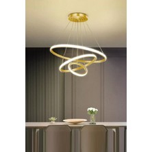 Alex Modern 3 Halkalı 40LIK Beyaz Ledli Üçlü Avize