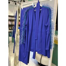 Lisa Tüylü Pantolon Takım - Mavi - 2