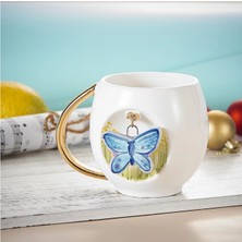 Roy Kıng Butterfly Porselen Kupa 400ML