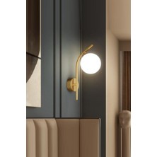 Vertigo Modern Eskitme Beyaz Kapalı Camlı Aplik ( Pilli Değildir )