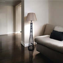 Deniz Konik Şapka Siyah Ayaklı Lambader