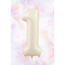 Parti Dükkanım Folyo Rakam 1 Krem satin 40 inç 100 cm Grabo markalı çok kaliteli folyo balon